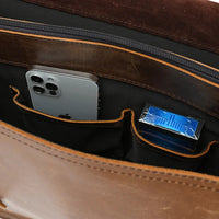 Genuine Leather Vintage High Capacity Laptop Bag
