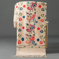 Women's Luxury Embroidery Cashmere Soft Scarf/Shawl