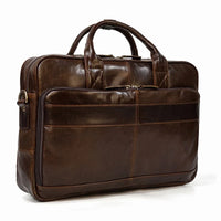 Genuine Leather Business Casual Laptop Handbag