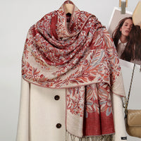 Women's Ethnic Paisley Embroidery Viscose Scarf/Shawl