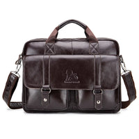 New 100% Genuine Leather Men's Briefcase Laptop Bag