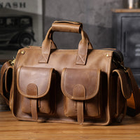 Genuine Leather Men's Briefcase Laptop Bag