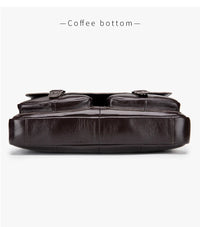 New 100% Genuine Leather Men's Briefcase Laptop Bag