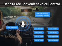2K Voice Control WiFi APP Monitor Front Dash Cam
