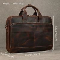 Genuine Leather Business Casual Laptop Handbag