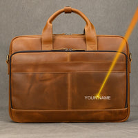 Genuine Leather Business Casual Laptop Handbag