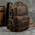 Genuine Leather Vintage High Capacity Laptop Bag