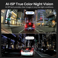 4K Wifi GPS Car Front and Rear Dash Cam with AI-ISP Color Night Vision