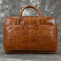 Genuine Leather Business Casual Laptop Handbag