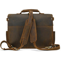 Genuine Leather Vintage High Capacity Laptop Bag