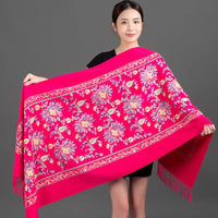 Women's Embroidery Cashmere Thick Soft Warm Scarf/Shawl