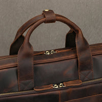 Genuine Leather Men's Business Laptop Handbag