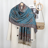 Women's Ethnic Paisley Embroidery Viscose Scarf/Shawl