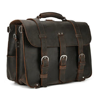 Genuine Leather Vintage High Capacity Laptop Bag