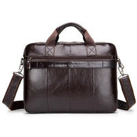 New 100% Genuine Leather Men's Briefcase Laptop Bag