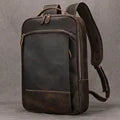 Genuine Leather Vintage High Capacity Laptop Bag