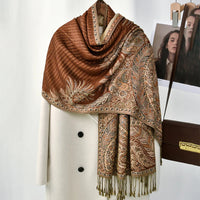 Women's Ethnic Paisley Embroidery Viscose Scarf/Shawl
