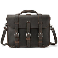 Genuine Leather Vintage High Capacity Laptop Bag
