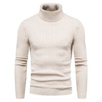 Men's Turtle Neck Pullovers Solid Color Slim Sweater