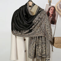 Women's Ethnic Paisley Embroidery Viscose Scarf/Shawl