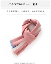 High Quality 100% Cashmere Scarf Shawl Winter New Cashmere Knitted Scarves Women Fashion Warm Neck Scarf Patchwork Color Shawl