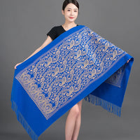 Women's Diamonds Embroidery Winter Thicken Luxury Cashmere Scarf/Shawl