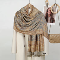 Women's Ethnic Paisley Embroidery Viscose Scarf/Shawl