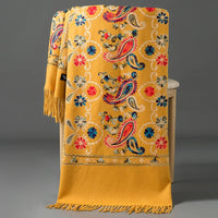 Women's Luxury Embroidery Cashmere Soft Scarf/Shawl