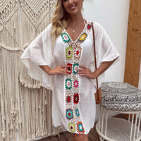 Women's Crochet Hollow Out Summer Bikini Cover Up Dress