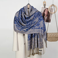Women's Ethnic Paisley Embroidery Viscose Scarf/Shawl