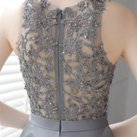 Women's Vintage Festa Grey Long Evening Dress