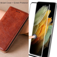 Samsung Galaxy S22, S22 Plus, S22 Ultra Magnetic Luxury Flip Leather Mobile Cover