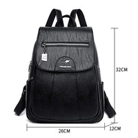 Women's Vintage Leather Backpack