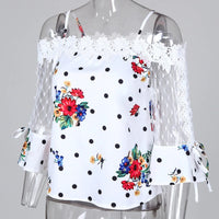 Women's Elegant Stylish Party Top Floral Print Blouse