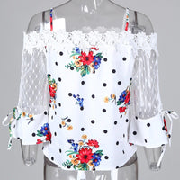 Women's Elegant Stylish Party Top Floral Print Blouse