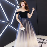 Women's Elegant Prom Party Long Frock Robe Dress