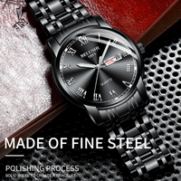 Men's Waterproof Stainless Steel Business Date Wrist Watch