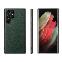 Genuine Leather Samsung Galaxy S22, S22 Plus, S22 Ultra Phone Case