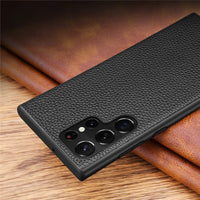 Genuine Leather Samsung Galaxy S22, S22 Plus, S22 Ultra Phone Case