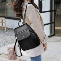 Women's Vintage Leather Backpack