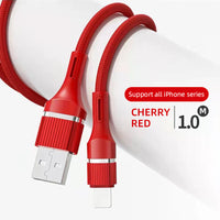 High Quality Data Transfer Fast Charging 1M Braided USB Cable For iPhone