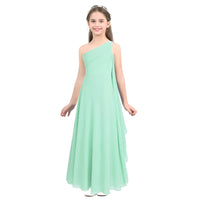 One Shoulder Princess Chiffon Dress