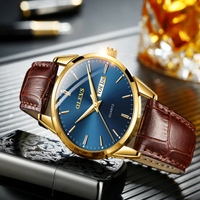 Men's Top Brand Popular Classic Quartz Waterproof Leather Wrist Watch
