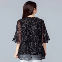 Women's Chiffon Polka Dot Tops