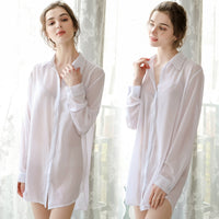 Women's Loose Style Long Tops Blouse Shirt