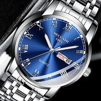 Men's Waterproof Stainless Steel Business Date Wrist Watch