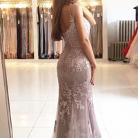 New Arrival Women's V-neck Prom Party Evening Dress