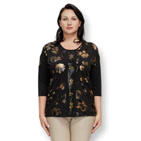 Women's Luxury Graphic Diamonds Print Oversize T-shirt