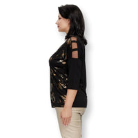 Women's Luxury Graphic Diamonds Print Oversize T-shirt