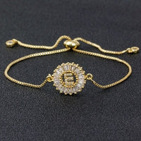 A to Z Letter Initial Copper Pave Bracelet